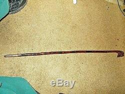 Rare Vintage Mid-East Hand Carved Head Cane Walking Stick One of a Kind