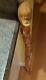 Raw Antique African Lion Head Teeth Hand Carved Pineapple Walking Stick Cane 39