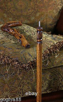 Rose Flower Wooden Cane Walking Stick Staff Hand Carved for women ladies support