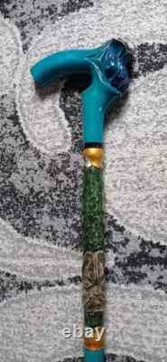 Rose Walking cane for women Walking cane stick Hand carved walking stick rose