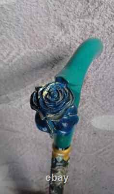 Rose Walking cane for women Walking cane stick Hand carved walking stick rose