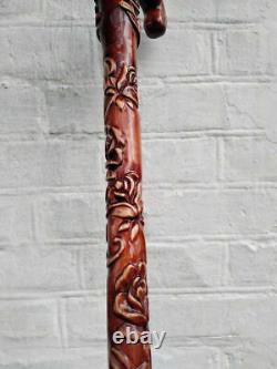 Roses Walking Cane For Woman Design Walking Hand Carved Walking Stick With Cane