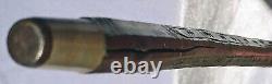 SCARCE c1800s Scratch CARVED Antique Blackthorn Stick Cane WELSH Victorian