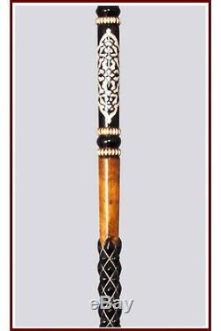 SWORD CANE Hand carved walking sticks with secret blade inside knife