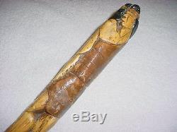 Sale 20% Off Cane Coll Unique Brave With Tomahawk 38 Inch Carved Walking Stick