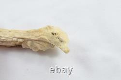 Sheffield Hand Carved American Indian Walking Stick Cane Top Handle Antler Horn