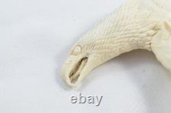 Sheffield Hand Carved Intricate Animal Walking Stick Cane Top Handle Antler Horn