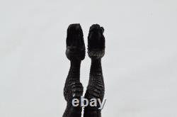 Sheffield Hand Carved Snakes Walking Stick Cane Top Handle Antler Horn