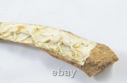 Sheffield Hand Carved Whole Antler Horn Horses Walking Stick Cane Top Handle