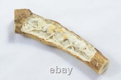 Sheffield Hand Carved Whole Antler Horn Horses Walking Stick Cane Top Handle