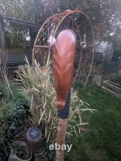 Shepherd's Crook With Carved Feathered Neck