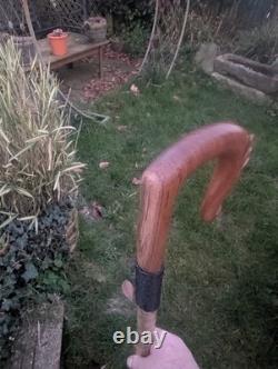 Shepherd's Crook With Carved Feathered Neck