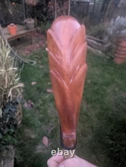 Shepherd's Crook With Carved Feathered Neck