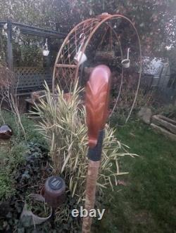 Shepherd's Crook With Carved Feathered Neck