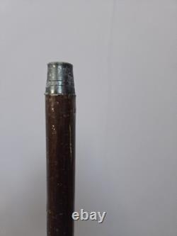 Shepherds Crook Walking Stick, Hand Carved Buffalo Horn nose up 52 Tall