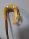 Shepherds Crook Walking Stick, Hand Carved Sheep Head Rams Horn 50 Tall