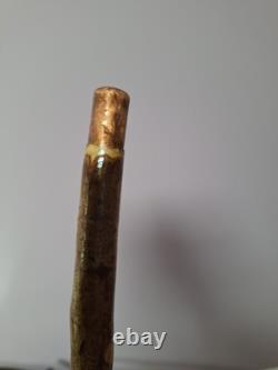Shepherds Crook Walking Stick, Hand Carved Sheep Head Rams Horn 50 Tall