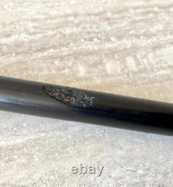 Silver Top Carved Ebony Cane Import Marks 1892 by Samuel Boyce Landeck