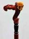 Skull Cane Wooden Walking Stick Ergonomic Palm Grip Handle Wood Carved Walking C
