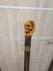 Skull handle hand carved wooden walking stick for men women cane gift