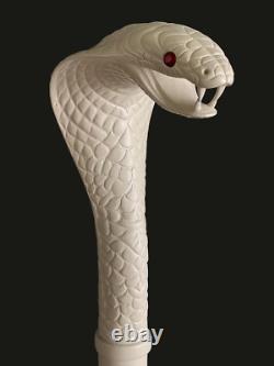 Snake Walking Stick Cobra, Hand Carved Walking Stick, Designers Wood Car