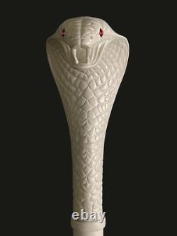 Snake Walking Stick Cobra, Hand Carved Walking Stick, Designers Wood Car