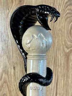 Snake Walking Stick Cobra Hand Carved Walking Stick Designers Wood Carving