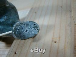 Soapstone Inuit Eskimo Carvings Eskimo With Walking Stick Signed Luke