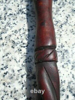 South African walking / Hiking stick with carved bird and fish nice item