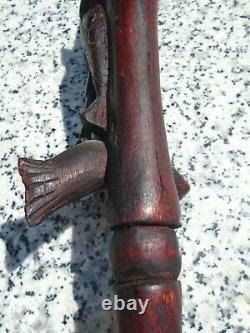 South African walking / Hiking stick with carved bird and fish nice item