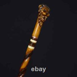 Stick Cane Walking Canes Sticks Reed Staff Wood Wooden Hand-Carved Carving Handm