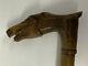Stunning Hand Carved Antique Walking Stick Horse with saddle Kepkypa Corfu