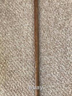 Stunning Hand Carved Fox headed Hazel Shafted 50 Walking Stick by Ian Taylor