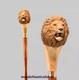 Stylish Lion wooden walking stick hand carved
