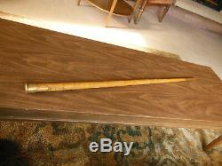 Superb Century Old Odd Fellows Symbol Carved Hardwood Walking Stick / Cane