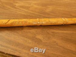 Superb Century Old Odd Fellows Symbol Carved Hardwood Walking Stick / Cane