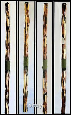 Survival Tactical Safety Walking Hiking Stick Cane Staff Camp Tool Hand Carved