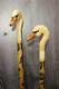 Swan Wooden Cane Walking Stick Support Canes Handle Handmade Hand Carved New