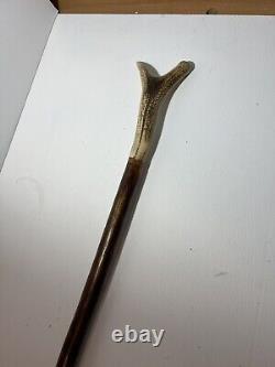 Thumb Grip/ Wading Stick Hand Carved Walking Stick