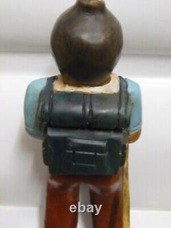 Tintin Wooden hand carved Sculpture figure With Backpack & Walking Stick