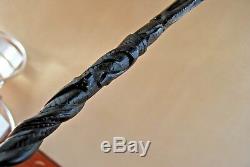 Trobriand Island ebony walking stick profusely carved Papua New Guinea WWII era