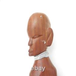 Twist African Walking stick With Hand-Carved African Man Head