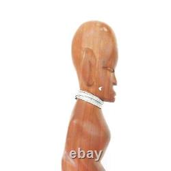 Twist African Walking stick With Hand-Carved African Man Head