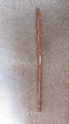 Twist African Walking stick With Hand-Carved African Man Head