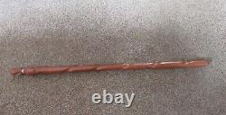 Twist African Walking stick With Hand-Carved African Man Head