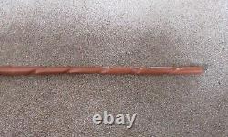 Twist African Walking stick With Hand-Carved African Man Head