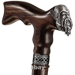 Unique Walking Cane Viking Fashionable Walking Stick Hand Carved Oak Wood Thor W