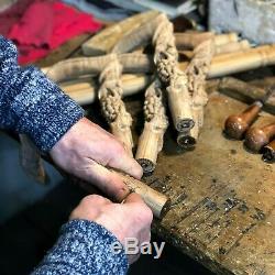 Unique Walking Stick Cane Alligator Caiman Crocodile Wood carved Ball Knob Staff