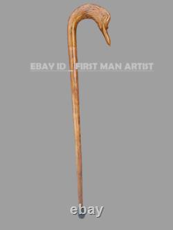 Unique Walking Stick Duck Hand Carved Wooden Walking Cane For Men & Women
