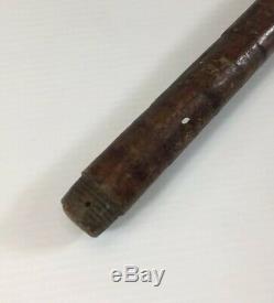 Unusual Antique Carved Root Wood Painted Walking Stick Possibly Tribal 90cm